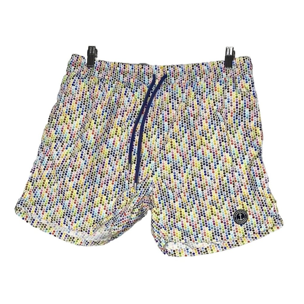 Europann St Tropez Men’s Swim Shorts Trunks Color Balls Rainbow Multi Size XL